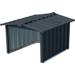   Robotfűnyíró garázs, Strend Pro Garden, antracit, fémlemez, horganyzott keret, korrózióálló, UV-védelem, gyorsan szerelhető