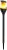 Napelemes kerti lámpa, Strend Pro Garden Blaze, fekete, 65 cm, 12 LED, melegfehér fény, vízálló, tartós műanyag, földbe szúrható