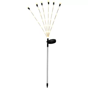   Napelemes kerti lámpa, Strend Pro Garden Floro, ezüst, 66 cm, 42 LED, kültéri, automatikus kapcsolás, energiatakarékos
