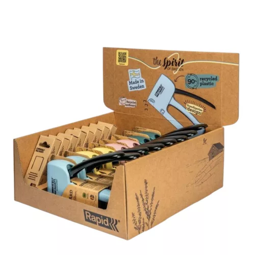 Kézi tűzőgép készlet, Rapid R13, 4-10 mm kapocshossz, 13-as kapcsokhoz, műanyag burkolat, acél mechanika, 8 db-os készlet, kárpitos