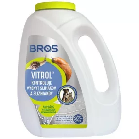  Csigairtó granulátum, Bros Vitrol, 1000 g, vas-foszfát hatóanyag, ökológiai gazdálkodásban használható, kertbe és üvegházba