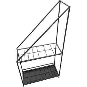   Szerszámtartó állvány, Strend Pro Garden, fekete, 60 x 24 x 120 cm, helytakarékos, univerzális