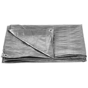   Takaróponyva, Strend Pro Garden Strong, 3 × 5 m, 100 g/m2, ezüst, polietilén, víz-, szakadásálló, UV-álló, fagyálló, erősített szegély, korróziógátló fülek