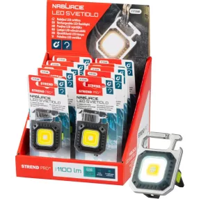   Munkalámpa, Strend Pro Worklight ZW120402, LED 1100 lm, 500 mAh, akkumulátoros, USB töltés, mágneses, 7 világítási mód