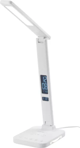 Asztali lámpa, Strend Pro, 17,5 × 13 × 37 cm, vezeték nélküli töltés, 10 W, érintésvezérlés, LCD kijelző, 5 fényerő, 5 színhőmérséklet, LED 500 lm