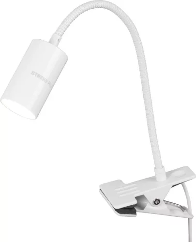 Asztali lámpa, Strend Pro, 41 cm, fehér, csíptethető, USB-C tápellátás, 2 W, 80 lm, 3000 K, IP20, alumínium, polikarbonát