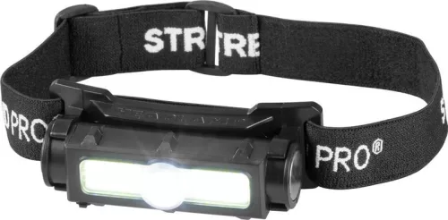Fejlámpa, Strend Pro Headlight H3173, fekete, 11 × 4,2 × 3,8 cm, XPE + COB LED, 400 lm, IP44, akkumulátoros, USB töltés, 1200 mAh, 7 világítási mód