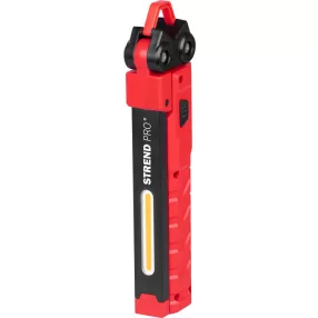   Munkalámpa, Strend Pro Worklight F05D333, piros, 19,5–36 cm, COB LED, 6 W, USB töltés, akkumulátoros, mágneses tartó, 230°-ban forgatható fej