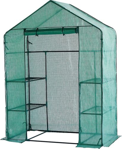 Mini fóliasátor vázzal, Strend Pro Garden, 143 × 73 × 195 cm, bejárható, 140 g/m2, UV-stabil, szilárd szerkezet