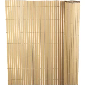   Lamellás kerítés, Strend Pro Garden Ence DF13, bambusz hatású, 90 cm x 3 m, PVC lamellák, 1300 g/m2, UV-álló, árnyékoló