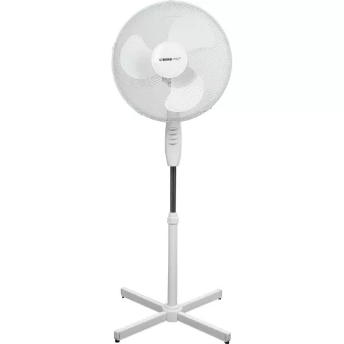 Álló ventilátor, Strend Pro, fehér, 45 W, átmérő: 40 cm, 2 sebességfokozat, teleszkópos, magasság: 100-120 cm