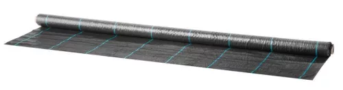 Szőtt talajtakaró szövet, Strend Pro Garden H1101, 1,5 x 10 m, fekete, 100 g/m2 sűrűség, gyökérgátló