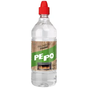   Bioetanol tüzelőanyag, PE-PO, 1000 ml, korom- és szagmentes égés, beltéri használatra
