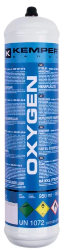 Oxigén gázpatron, Kemper Walkover, 1 l, Kemper 555D-hez kompatibilis, pótpatron mini forrasztókészlethez