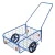 Kétkerekű kocsi, RDV 5 / Rapid 5, kék, 61,8 x 41,8 x 23,2 cm, 80 kg teherbírás, 24 cm tömör kerekek, kétkerekű, kivehető fogantyú, golyóscsapágyas