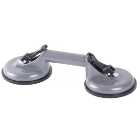   Tapadókorongos üvegtartó, Strend Pro CUP-785, szürke, átmérő: 12,7 cm, 2 tapadókorong, 80 kg teherbírás, alumínium, gumi