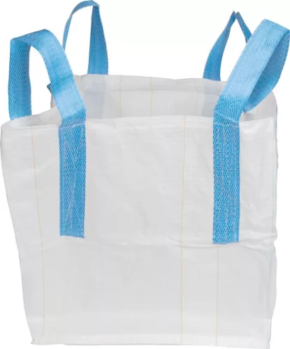 Big-Bag zsák, Strend Pro Garden TOF4, fehér, 363 l, 70 x 70 x 70 cm, polipropilén, 4 fül, lapos alj, teherbírás: 800 kg