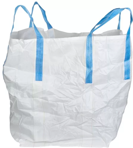 Big-Bag zsák, Strend Pro Garden TOF4, fehér, 972 l, 90 x 90 x 120 cm, fehér, polipropilén, 4 fül, lapos alj, teherbírás: 1000 kg