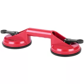   Tapadókorongos üvegtartó, Strend Pro CUP-182, piros, átmérő: 12,7 cm, 2 tapadókorong, 80 kg teherbírás, ABS műanyag, gumi