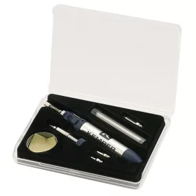   Gázos mikropáka készlet, Kemper 12000KIT, 17,6 cm, 8 ml gáztartály, kézi gyújtás, folyamatos lángszabályozás, nyitott és zárt láng