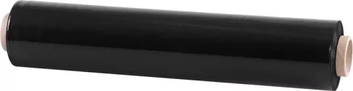 Sztreccsfólia, Strend Pro, fekete, szélesség: 500 mm, vastagság: 23 µm, csomagoláshoz, rugalmas, 250 m