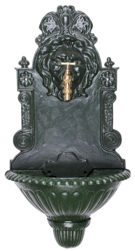 Falikút, Strend Pro Garden WB-006, 41 x 21 x 76,5 cm, zöld, ötvözet, dekoratív kialakítás, 1,3 cm lefolyónyílás