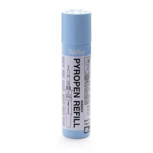 Butángáz utántöltő, Weller Pyropen, 75 ml, 42 g, nagy tisztaságú butángáz, forrasztópákához