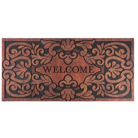 MagicHome RBM 116 lábtörlő - Welcome, 120 x 58 cm, barna