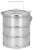 Tárolódoboz szett, MagicHome SS682, ezüst, 3 db, 3600 ml (3 x 1200 ml), 168 x 265 mm, kerek, rozsdamentes acél, hőtartó