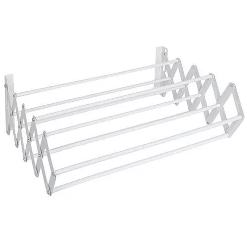 MagicHome TH828 fali ruhaszárító, fehér, 80 x 11–46 x 18,5 cm, 7,2 m szárítófelületű, 7 kg teherbírású, fémből készült
