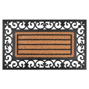 MagicHome RBP 156 lábtörlő - Ornament, 45 x 75 cm, barna