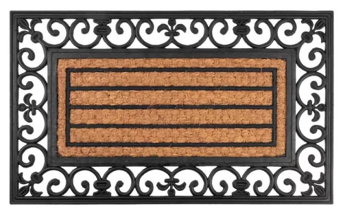MagicHome RBP 156 lábtörlő - Ornament, 45 x 75 cm, barna