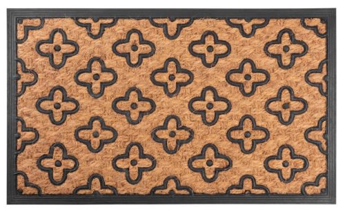 MagicHome RBP 196 lábtörlő - Flowers, 45 x 75 cm, barna