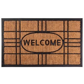 MagicHome RBC 196 lábtörlő - Welcome, 45 x 75 cm, barna