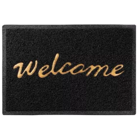 MagicHome PVC lábtörlő - Welcome, 40 x 60 cm, fekete