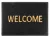 MagicHome PVC lábtörlő - Welcome, 50 x 70 cm, fekete