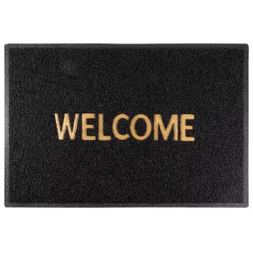 MagicHome PVC lábtörlő - Welcome, 60 x 90 cm, fekete