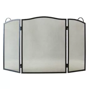   Parázsvédő, Strend Pro FS1, 60 x 95 cm, fekete, állítható oldalsó panelekkel, szikra- és hősugárzás elleni védelem