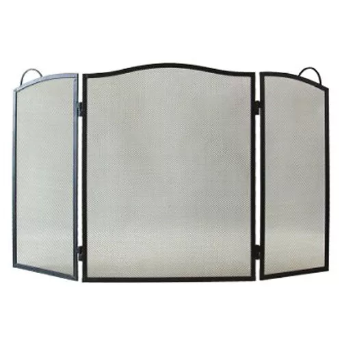 Parázsvédő, Strend Pro FS1, 60 x 95 cm, fekete, állítható oldalsó panelekkel, szikra- és hősugárzás elleni védelem