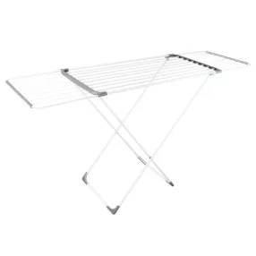   MagicHome CD136 ruhaszárító, fehér, 107–177 × 55 × 96 cm, 15–18 m szárítófelülettel, kihúzható oldalakkal, beltéri és kültéri használatra, rozsdamentes fém kivitelben