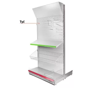   Rendszerező szerszámtartó rúd, Strend Pro, Racks H20 L, ezüst, 125 × 2 × 4 × 0,15 cm, nehéz szerszámokhoz, polcra vagy felső csapokra helyezhető