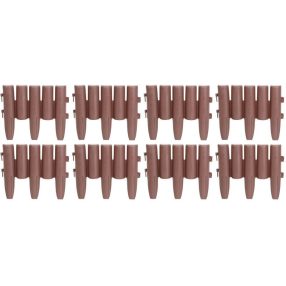   Kerti paliszád, Strend Pro Garden GE037, barna, 27 × 24 cm, összekapcsolható, 216 cm hossz, polipropilén (PP) műanyag, UV-álló, 8 panel/csomag