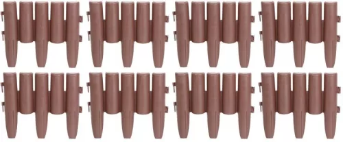 Kerti paliszád, Strend Pro Garden GE037, barna, 27 × 24 cm, összekapcsolható, 216 cm hossz, polipropilén (PP) műanyag, UV-álló, 8 panel/csomag
