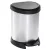 Szemeteskuka, Curver Deco Bin, 5 l, ezüst/fekete, pedálos, ujjlenyomatmentes, műanyag, fémhatású