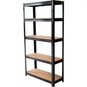   Műhelypolc, Strend Pro Racks, antracit, 180 x 90 x 40 cm, 5 polcos, acél, MDF polclapok, állítható polcmagasság