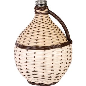   Demizson, Strend Pro Garden Cada Wilo, 10 l, krémszínű, üveg, műanyag fonat, egy fogantyú, borhoz és pálinkához