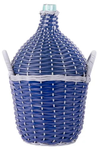 Demizson, Strend Pro Garden Cada Wilo, 15 l, kék, üveg, műanyag fonat, két fogantyú, borhoz és pálinkához