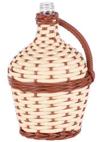 Demizson, Strend Pro Garden Cada Wilo, 2 l, bézs, üveg, műanyag fonat, egy fogantyú, borhoz és pálinkához