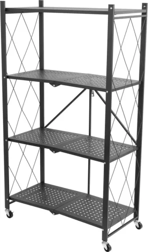 MagicHome 4 polcos összecsukható és mozgatható fém műhelypolc, 127 x 72 x 34 cm, teherbírás: 50 kg/polc