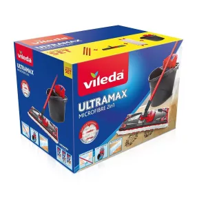   Felmosó szett, Vileda Ultramax Complete Set, felmosó és vödör, mikroszálas és koptatószálas 2 az 1-ben mosóhuzat